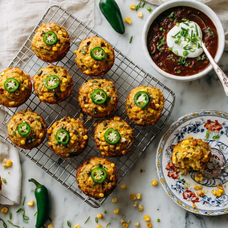 Cornbread Muffins with Jalapeño and Cheddar Recipe
