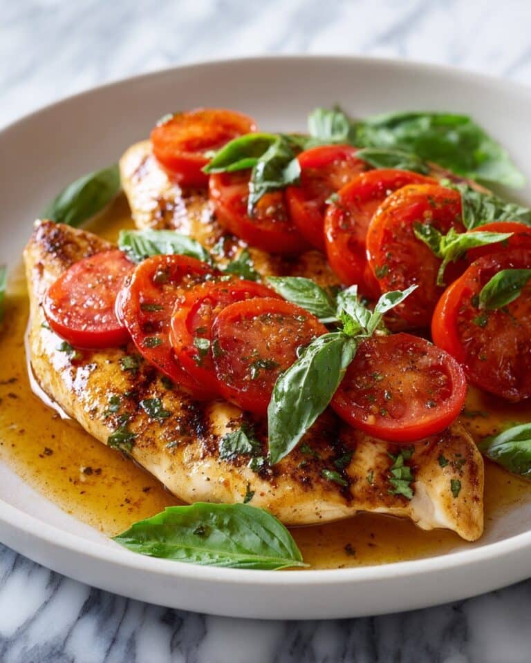 Caprese Chicken with Fresh Mozzarella, Tomatoes, and Basil Recipe