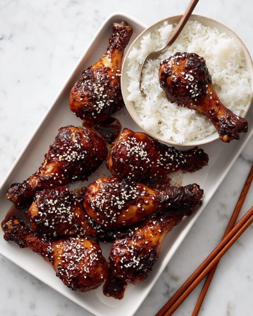 Honey Soy Chicken Drumsticks with Coconut Rice Recipe