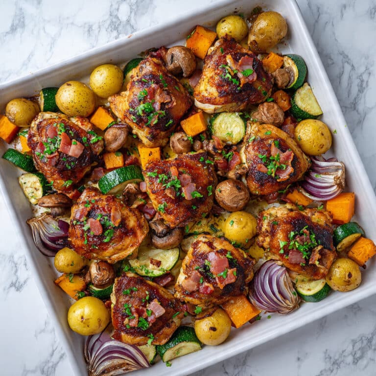 Harvest Chicken Skillet with Maple Dijon Glaze Recipe