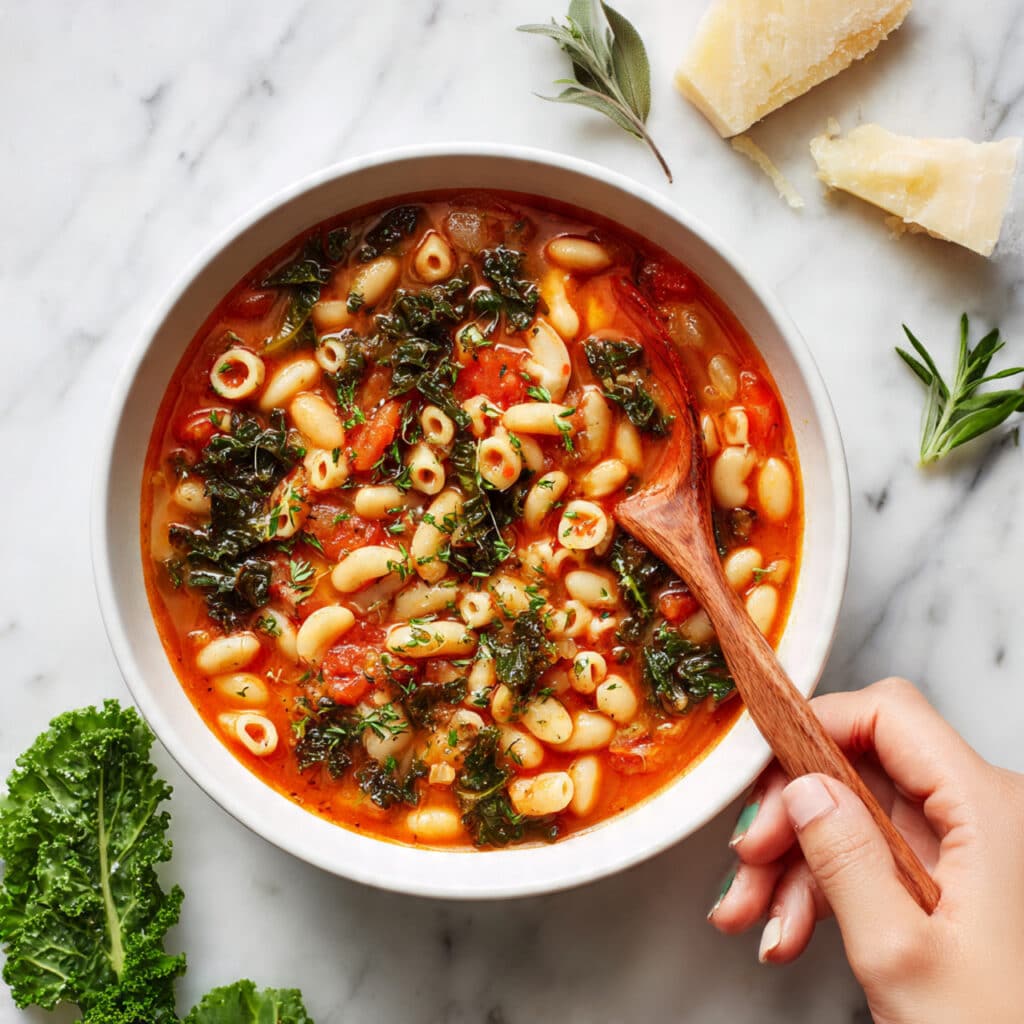 Minestrone Soup With Fresh Vegetables Recipe