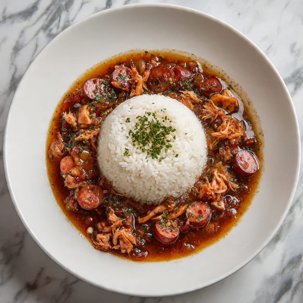 Chicken and Sausage Gumbo Soup Recipe