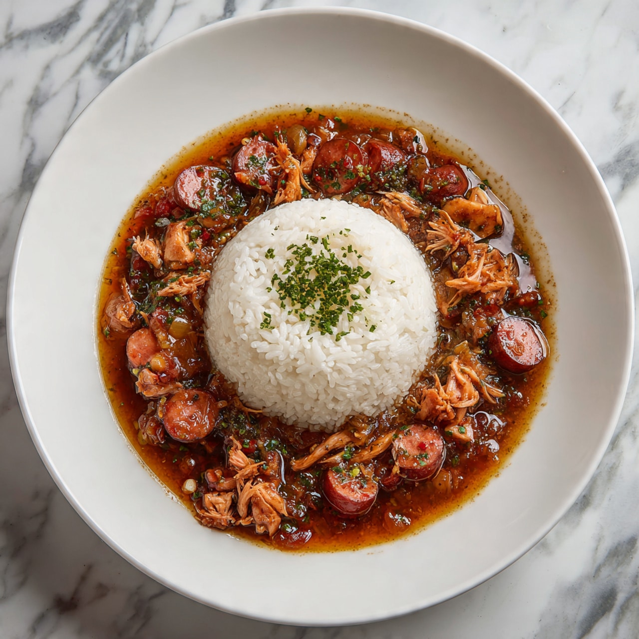 Chicken and Sausage Gumbo Soup Recipe