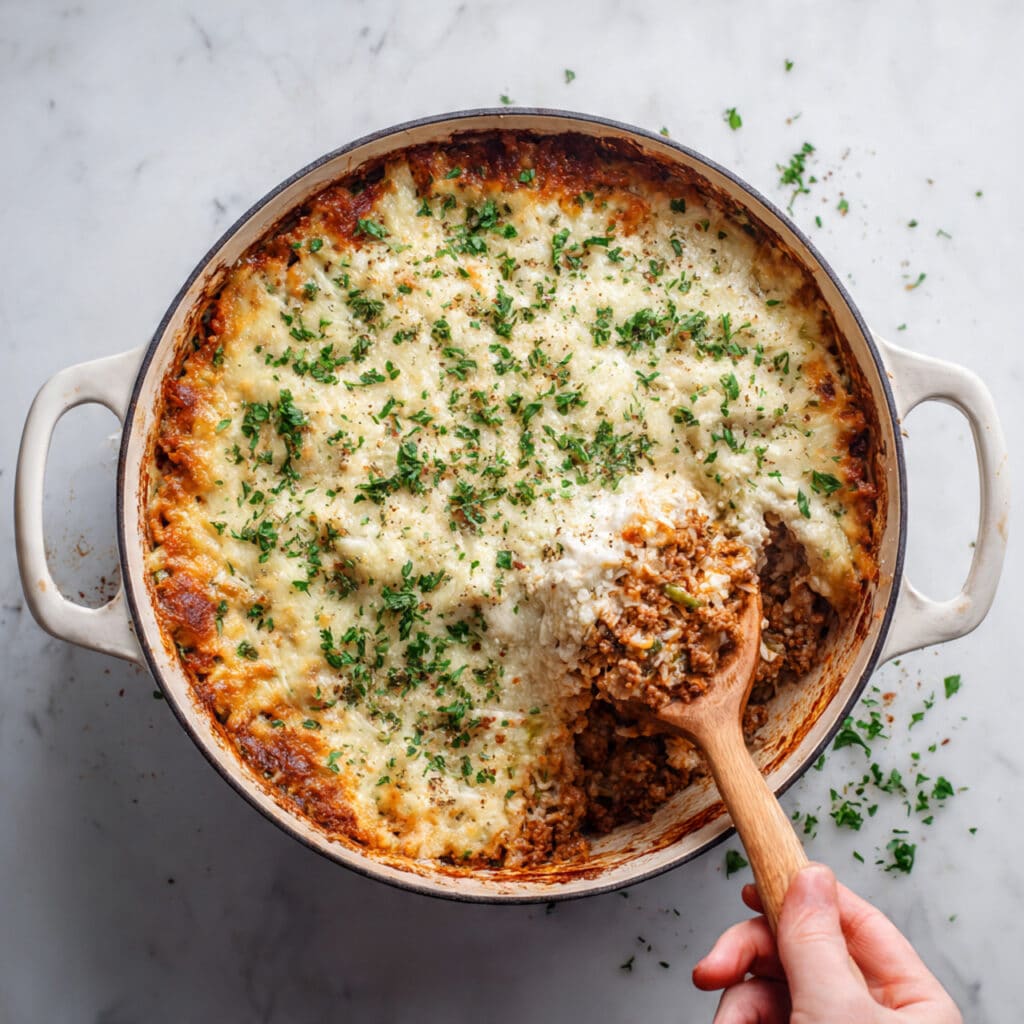 Beef and Cauliflower Rice Casserole Recipe