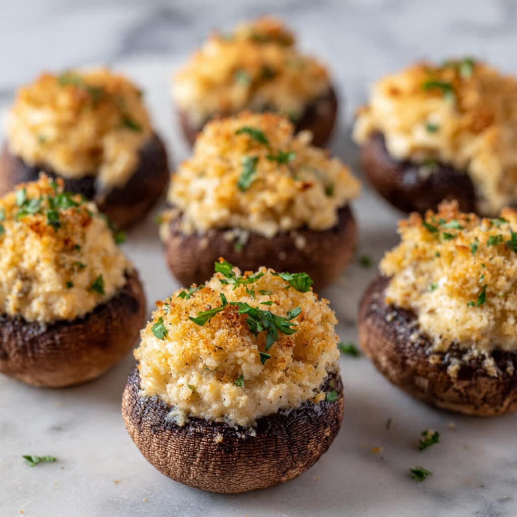 Cheesy Baked Stuffed Mushrooms Recipe