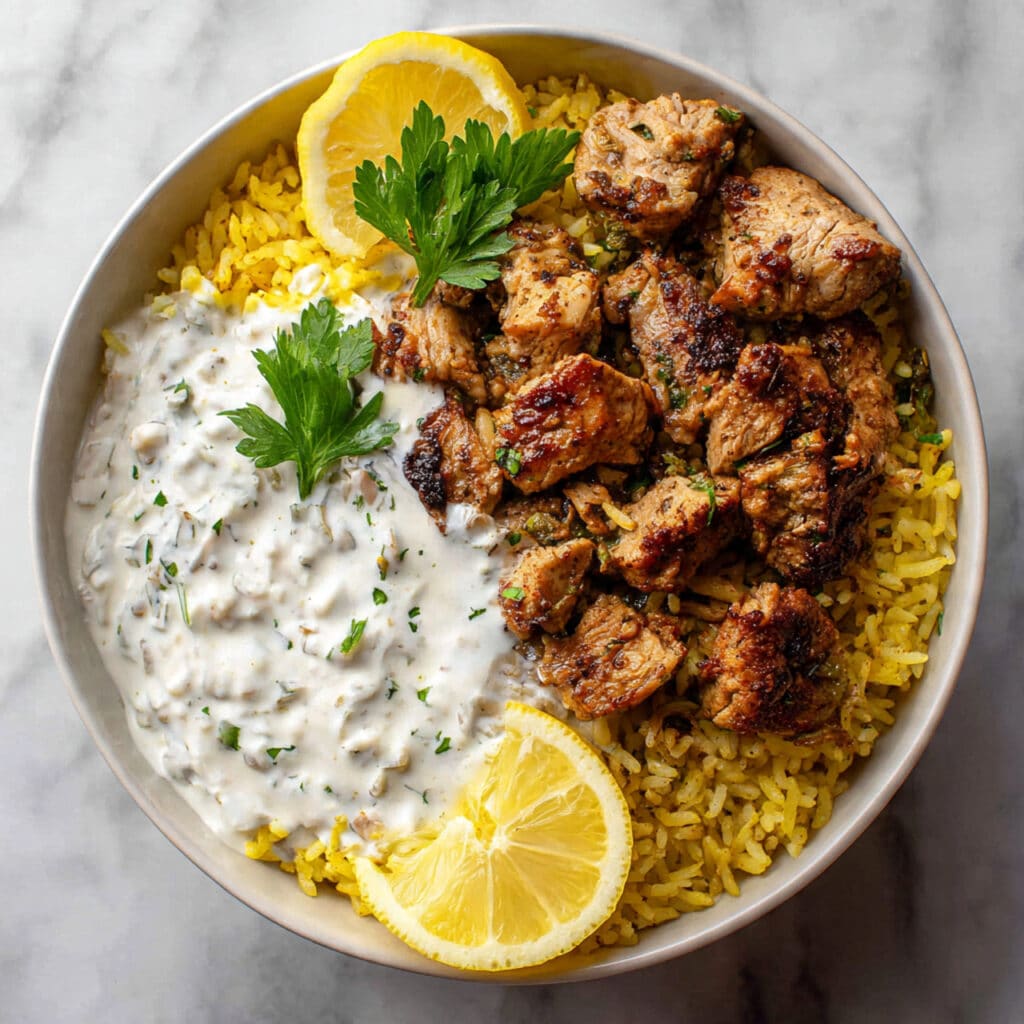 Easy Dump-and-Bake Chicken Tzatziki with Rice Recipe
