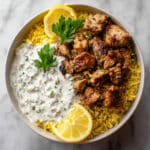 Easy Dump-and-Bake Chicken Tzatziki with Rice Recipe