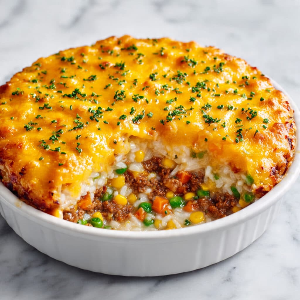 Cheesy Beef and Rice Casserole Recipe