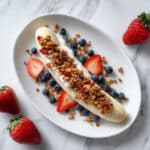 Yogurt Banana Split: Healthy Fruit and Yogurt Dessert Recipe