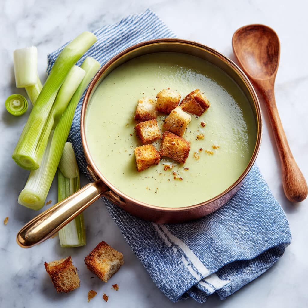 Potato and Leek Soup with Truffle Oil Recipe