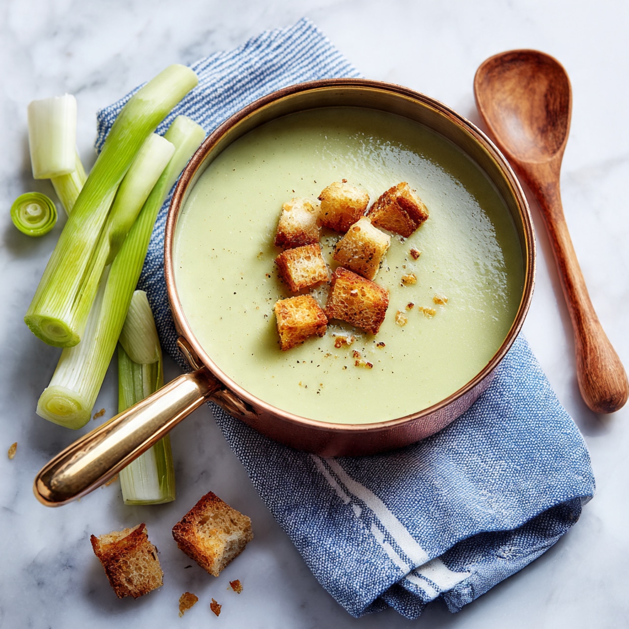 Potato and Leek Soup with Truffle Oil Recipe