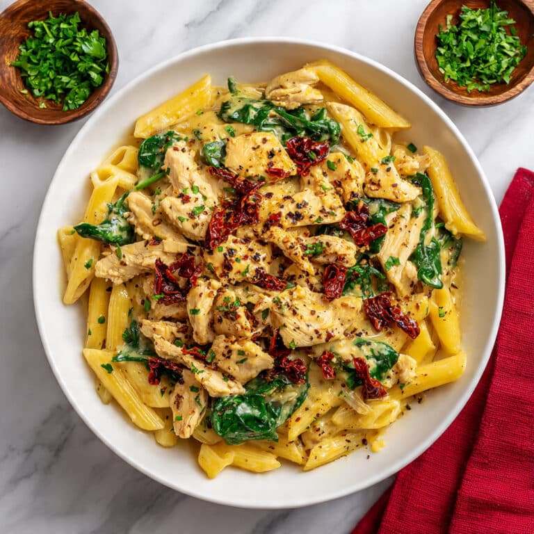 30-Minute Marry Me Chicken Pasta with Sun-Dried Tomatoes and Parmesan Recipe