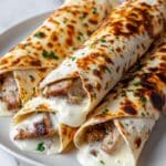 Cheesy Garlic Chicken Wraps Recipe