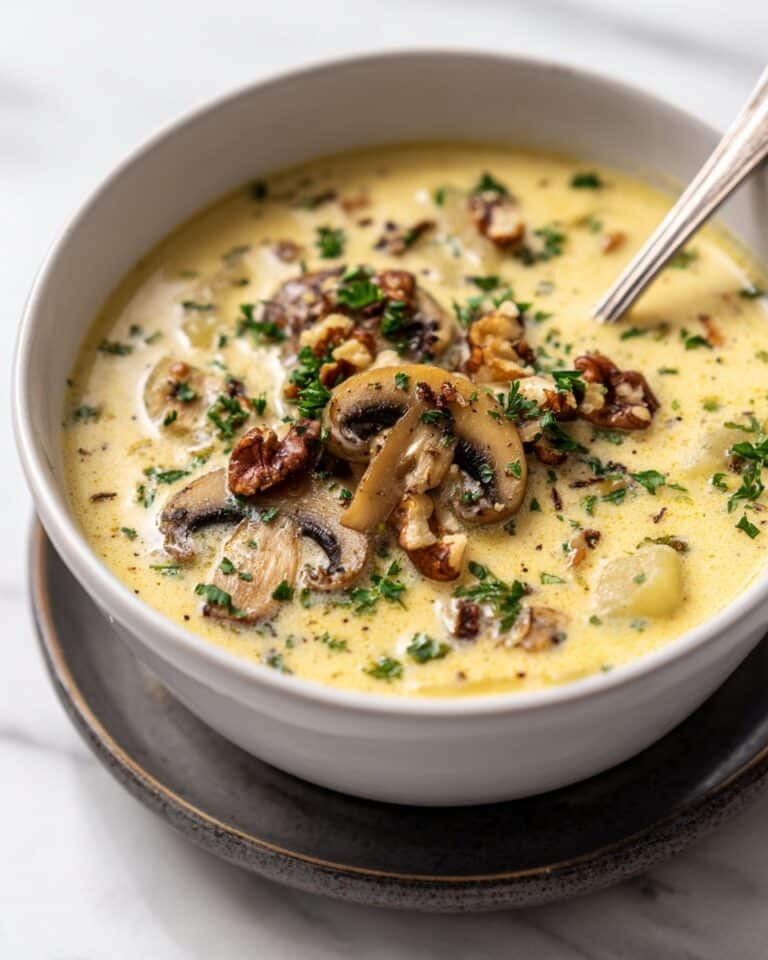 Simple and Creamy Potato Mushroom Soup Recipe