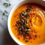 Creamy Spicy Butternut Squash and Sweet Potato Soup Recipe