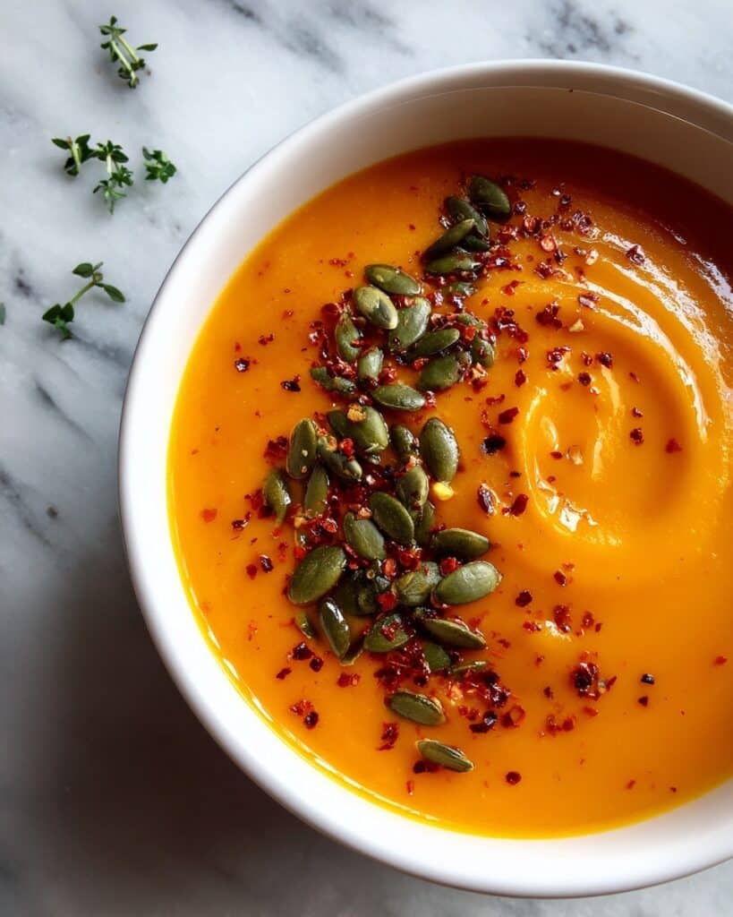 Creamy Spicy Butternut Squash and Sweet Potato Soup Recipe