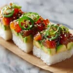 Spicy Tuna and Avocado Crispy Rice Bites Recipe