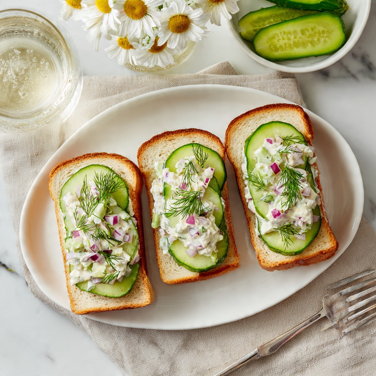 Easy Cucumber Salad Sandwiches Recipe