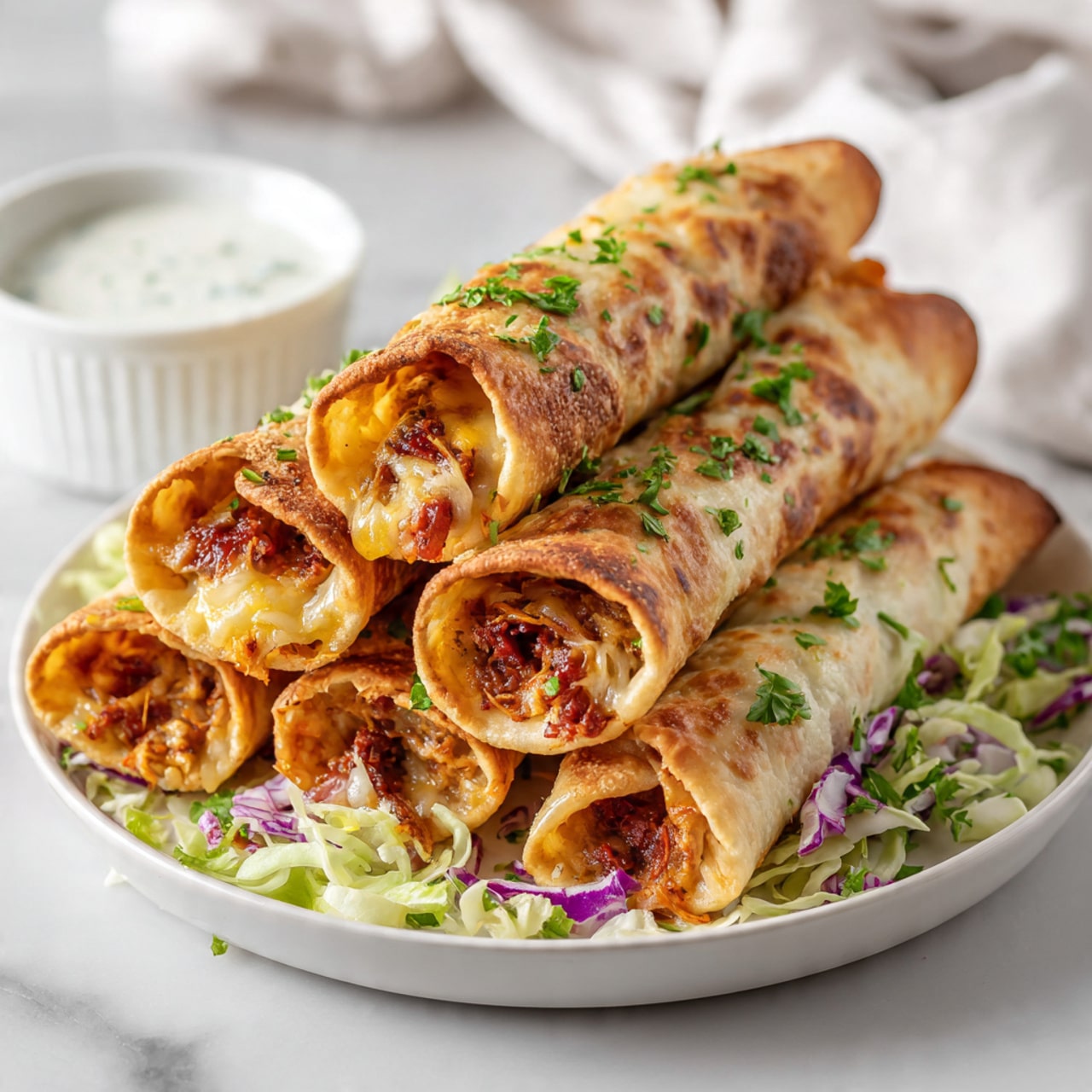 Reuben Stuffed Baked Taquitos Recipe