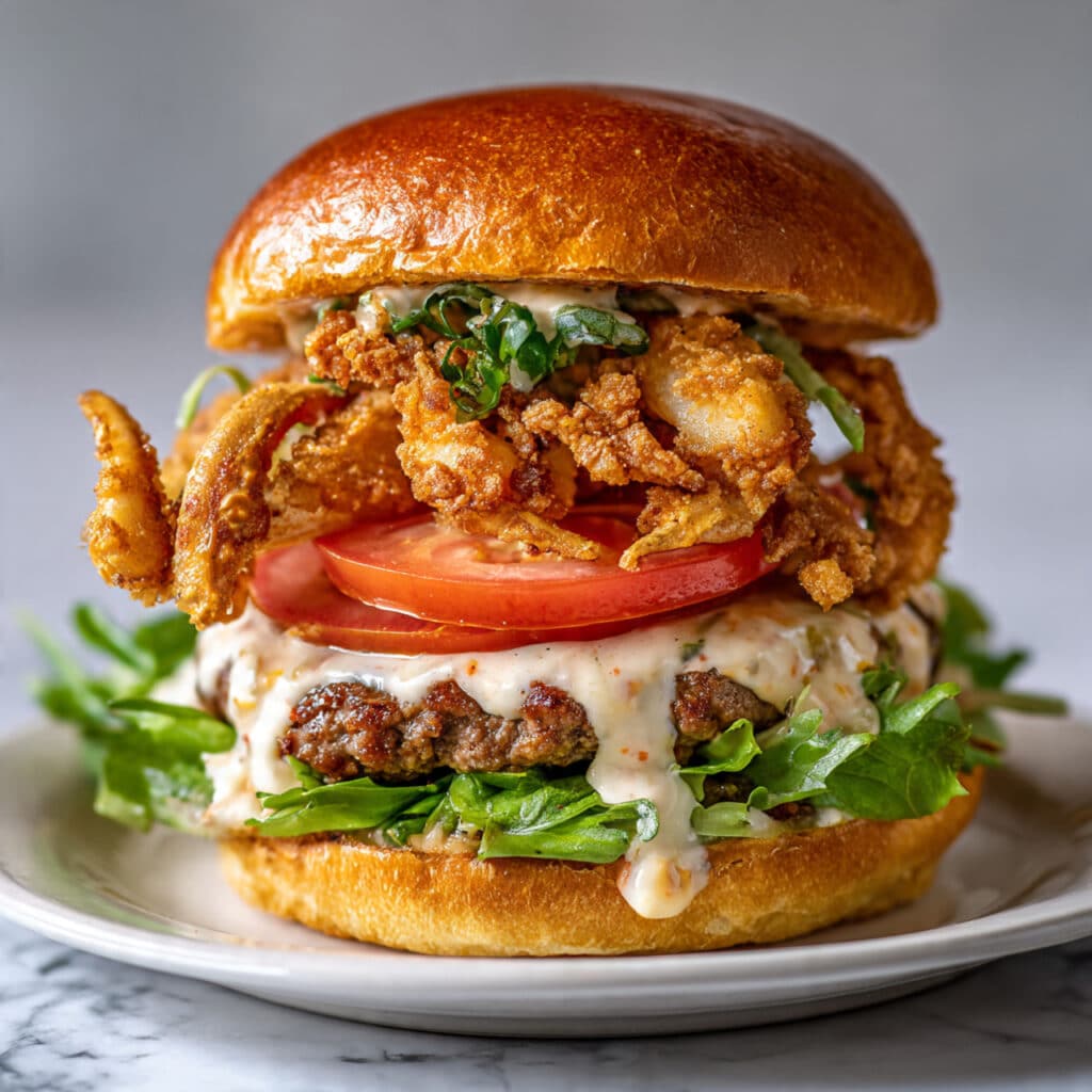 Soft Shell Crab Burger with Crispy Seafood Twist Recipe