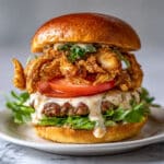 Soft Shell Crab Burger with Crispy Seafood Twist Recipe