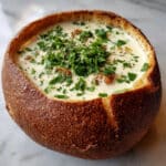 Clam Chowder in Sourdough Bread Bowl Recipe