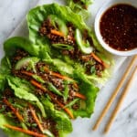 Korean Gochujang Ground Beef Lettuce Wraps Recipe