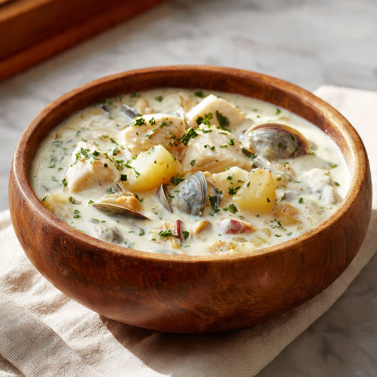 Buttery Milky Maine Clam Chowder Recipe