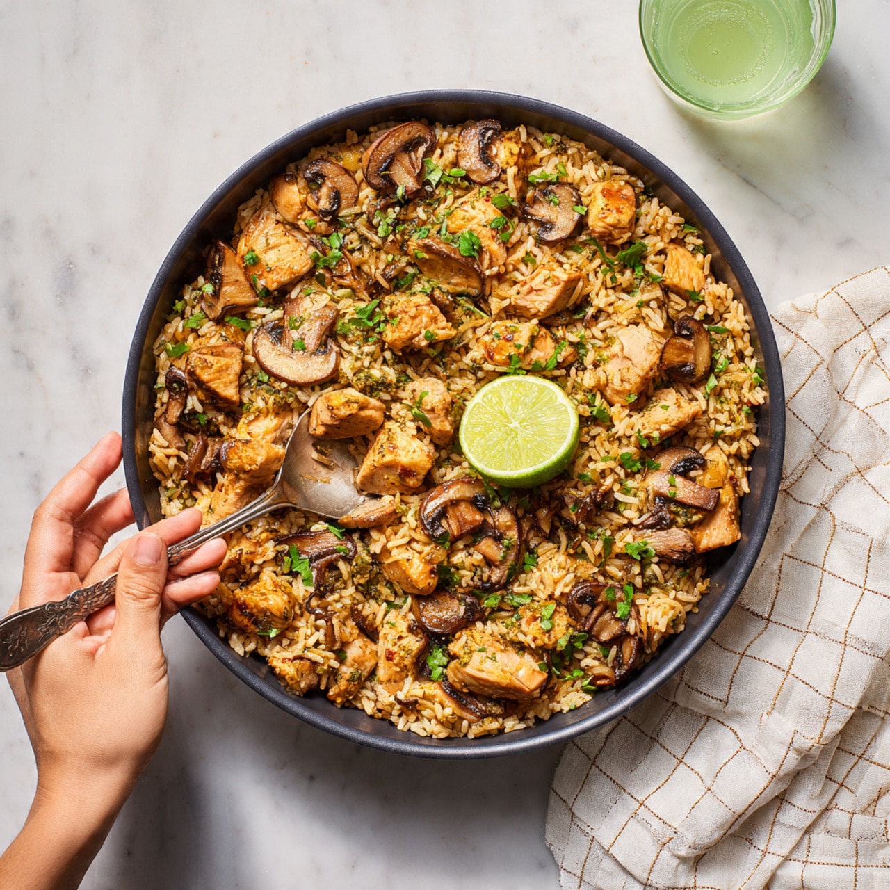 Scallops and Mushroom Risotto (No Wine) Recipe