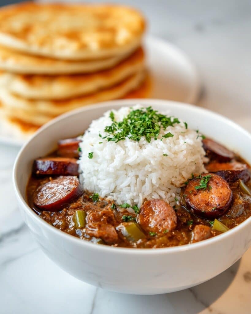 Irresistible Chicken and Andouille Sausage Gumbo with Okra Recipe