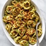 Creamy Pesto Tortellini Bake with Mozzarella Recipe