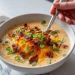 Beef & Smoked Cheddar Potato Soup Recipe