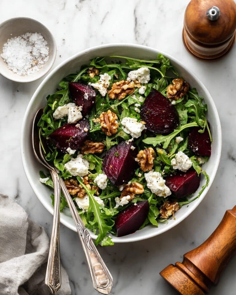 Roasted Beetroot Salad with Feta and Walnuts Recipe