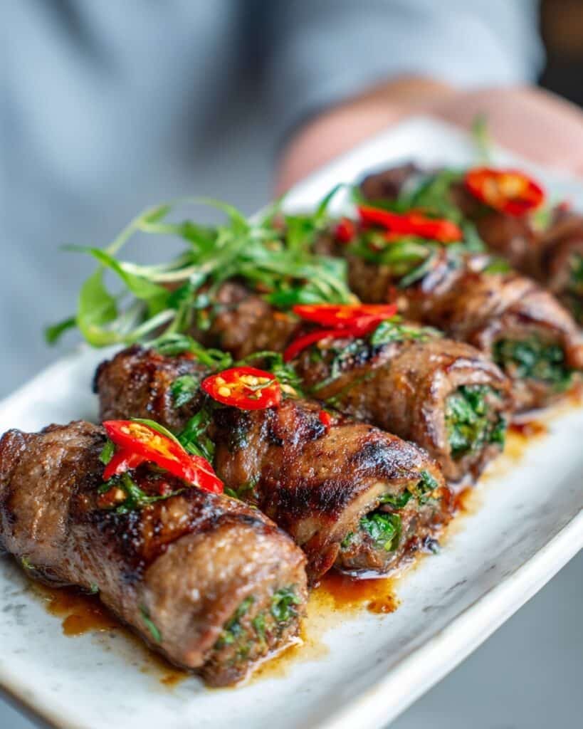 Thai Basil Beef Rolls Recipe