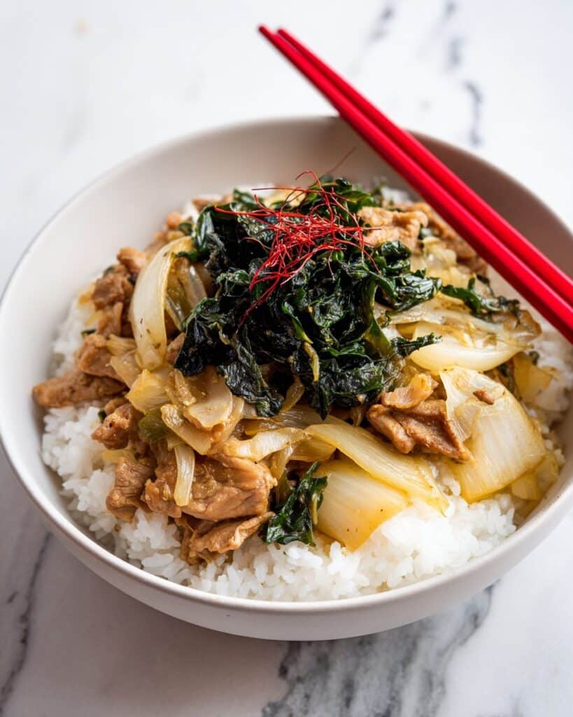 Beef Donburi with Shiso Garlic Soy Sauce Recipe