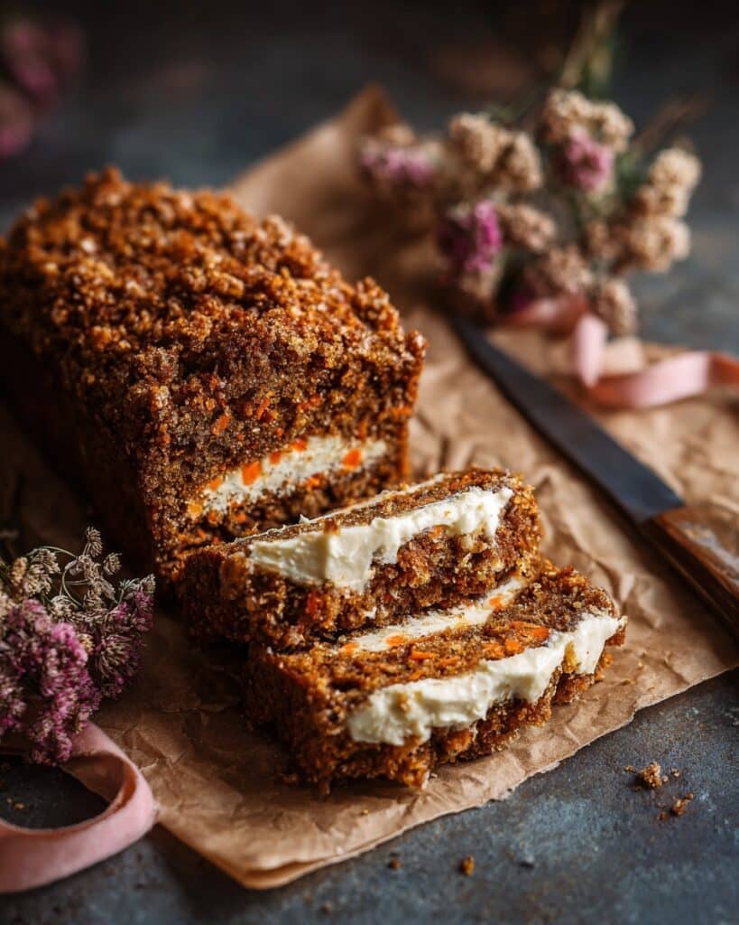 Swirled Ginger Crunch Carrot Cake Bread Recipe