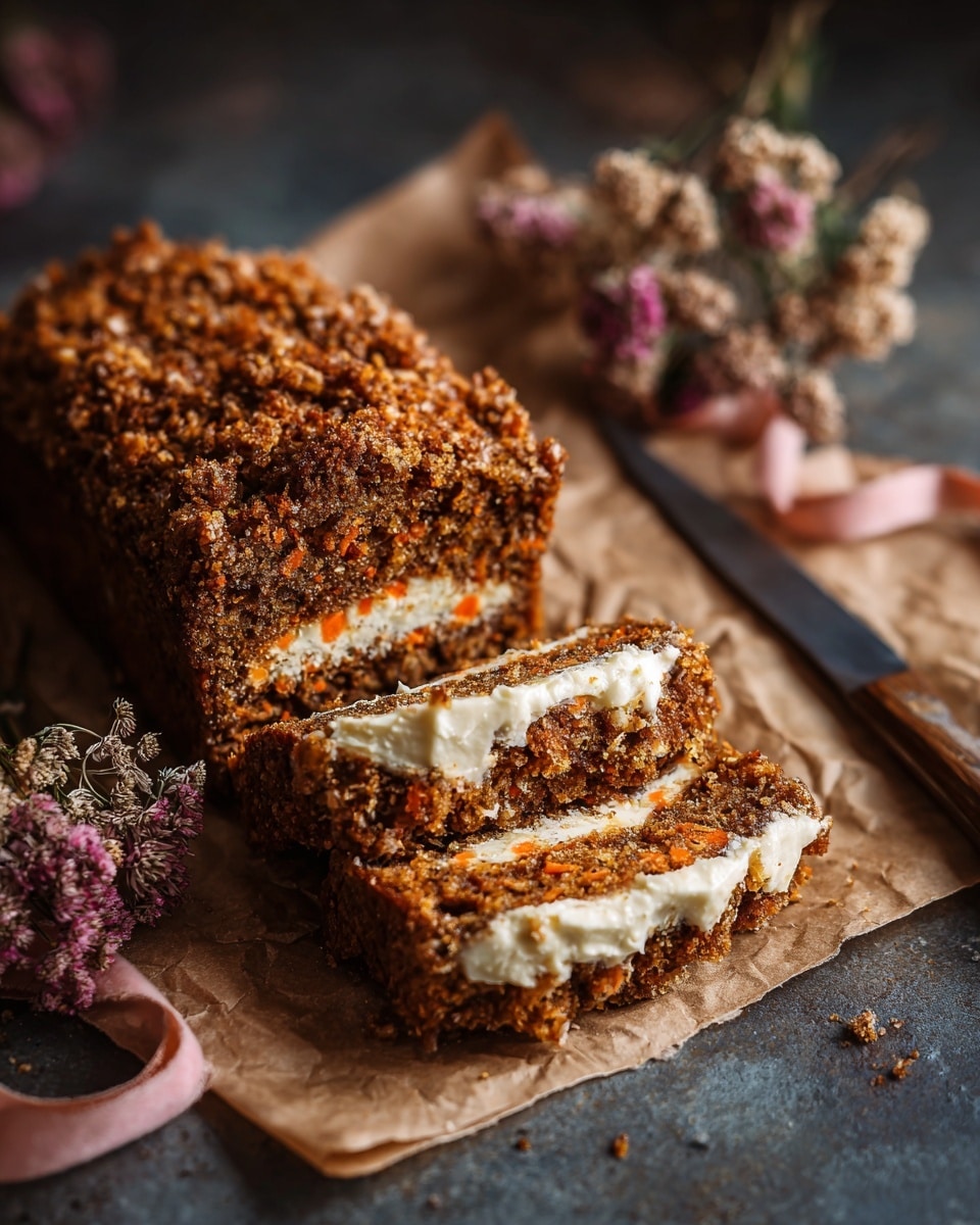 Swirled Ginger Crunch Carrot Cake Bread Recipe