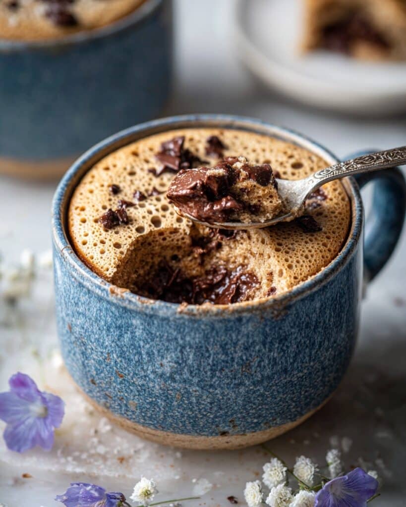 5-Minute Chocolate Chunk Banana Bread Mug Cake Recipe