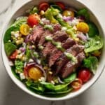 Grilled Flank Steak Salad with Feta and Balsamic Dressing Recipe