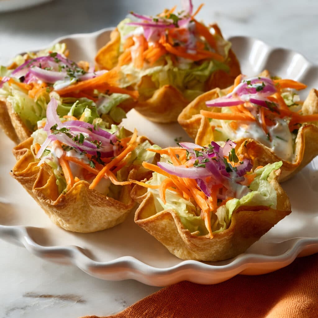 Veggie Stir-Fry Wonton Cups Recipe