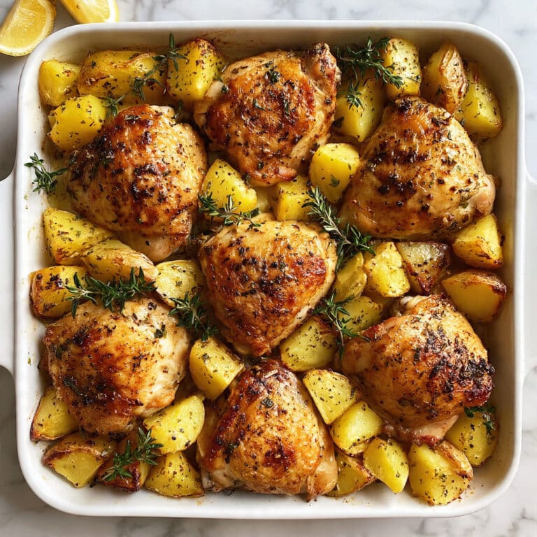 Herb-Seasoned Baked Chicken and Potatoes Recipe