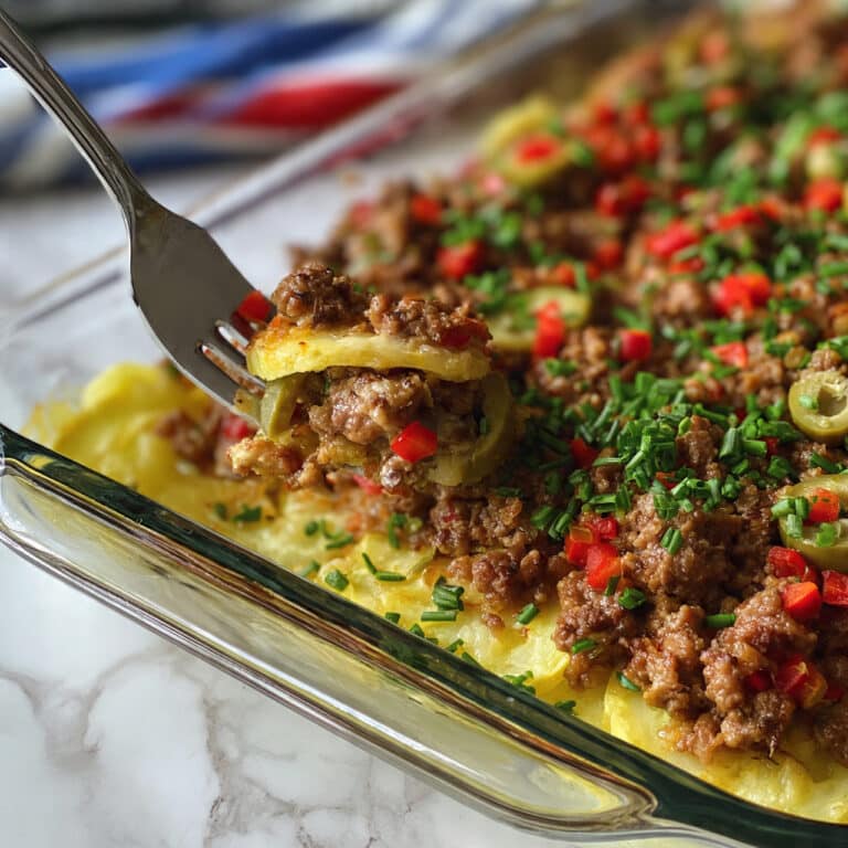 Southern Five Layer Beef Casserole Recipe