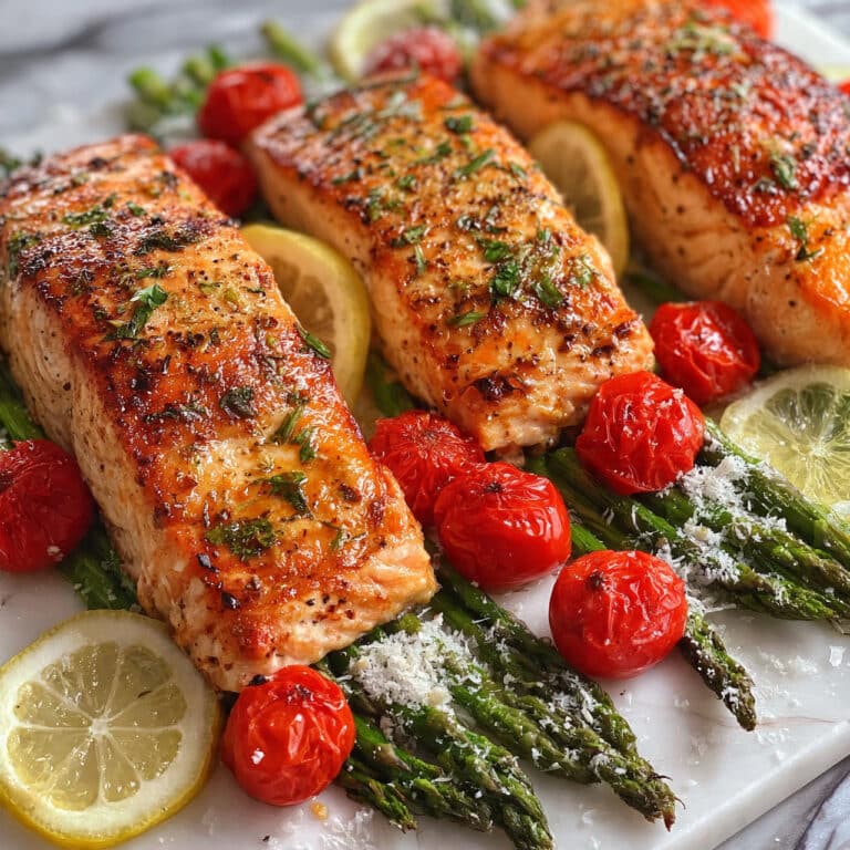 Baked Salmon Plate with Roasted Vegetables and Wholesome Grains Recipe