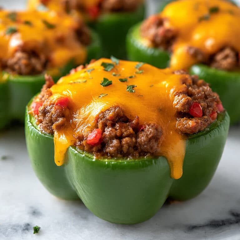 Stuffed Bell Peppers with Turkey, Rice, and Cheese Recipe