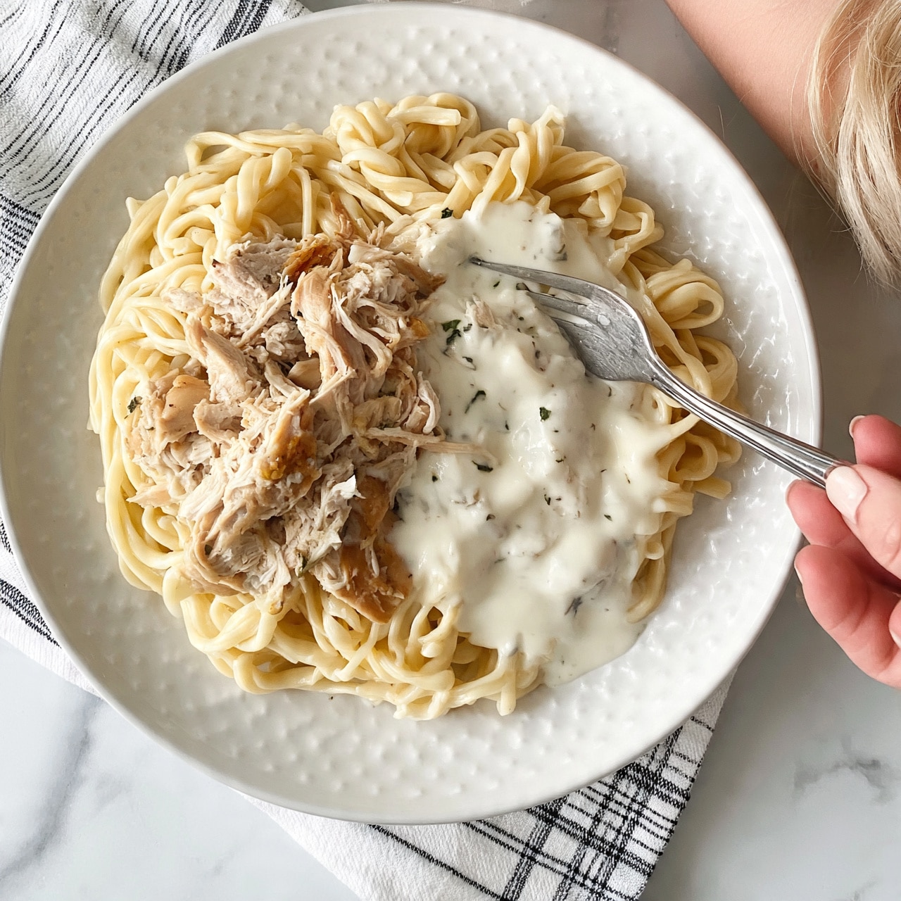 Easy Slow Cooker Angel Chicken Pasta Recipe