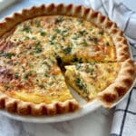 Vegetarian Quiche with Fresh Vegetables and Cheddar Recipe