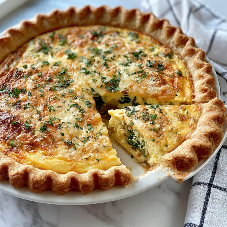 Vegetarian Quiche with Fresh Vegetables and Cheddar Recipe