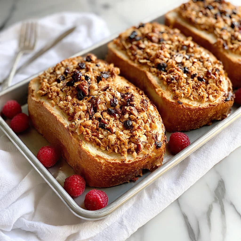 Raspberry Granola Stuffed French Toast Recipe