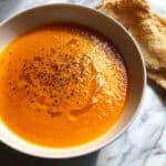 Spicy Roasted Tomato and Red Pepper Soup Recipe