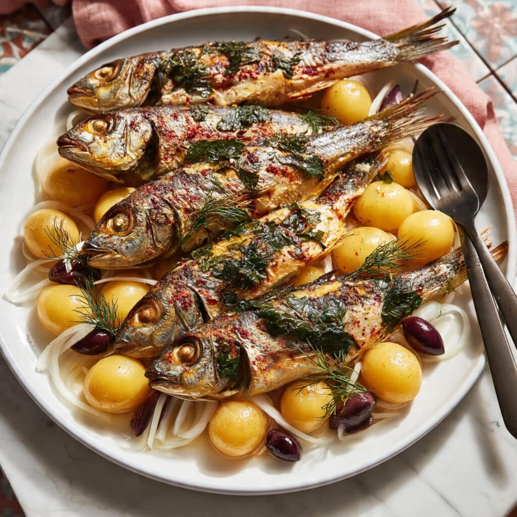 Grilled White Fish Plate with Roasted Vegetables and Quinoa Recipe